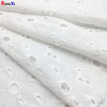 Brand Cotton Girl Shirt Flora Embroidery Lace Fabric